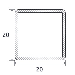 Профильная квадратная труба 20x20x2 мм Ст10 ГОСТ 8639-82 электросварная купить в Самаре
