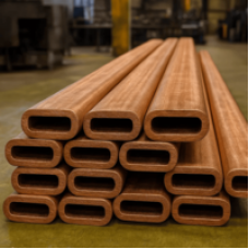 Медная волноводная труба 3.6x1.8x0.8 мм тонкостенная прямоугольная М3 ГОСТ 20900-75